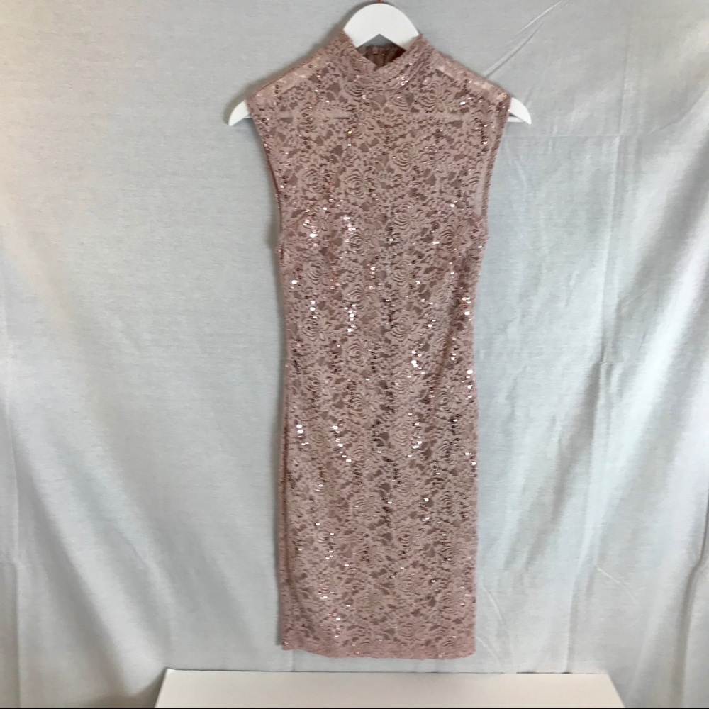 NWT Windsor Sequined Lace Dress L